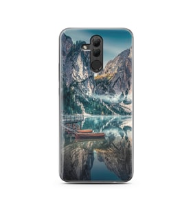 Göl Manzara Tasarımlı Süper Şeffaf Silikon Telefon Kılıfı Huawei Mate 20 Lite