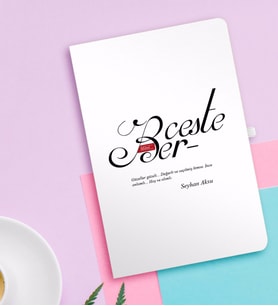 BK Gift Kişiye Özel Mânâ Berceste Beyaz Defter