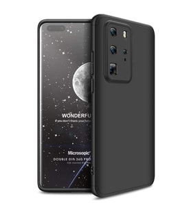 Microsonic Huawei P40 Pro Kılıf Double Dip 360 Protective Siyah