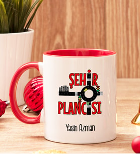 Şehir Plancısına Hediye Renkli Kupa Bardak