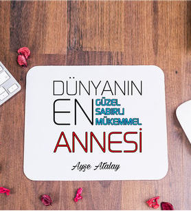 Dünyanın En İyi Annesi İsme Özel Mouse Pad