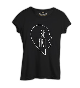 Best Friends Kalp 1/2 - 2 Siyah Kadın Tshirt
