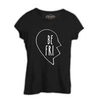 Best Friends Kalp 1/2 - 2 Siyah Kadın Tshirt