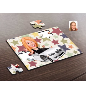 BK Gift Kişiye Özel Kadın Patron Karikatürlü Ahşap Puzzle-3