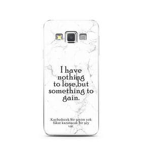 Samsung A3 (2015) Beyaz Mermer Söz Tasarımlı Telefon Kılıfı