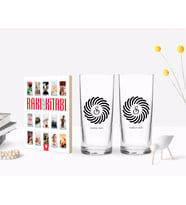 BK Gift Kişiye Özel Renkli Baskılı İsimli İkili Rakı Bardağı ve Rakı Cep Kitabı Hediye Seti-116 (Model 1)