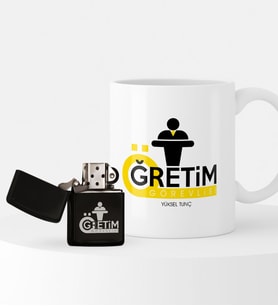 BK Gift Kişiye Özel Öğretim Görevlisi Temalı Çakmak ve Kupa Seti - 1