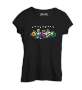 Among Us Impostors I Siyah Kadın Tshirt