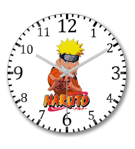 Naruto5 Duvar Saati Bombeli Gercek Cam