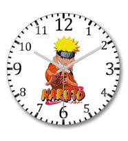 Naruto5 Duvar Saati Bombeli Gercek Cam