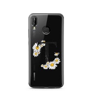 Papatya Harf Tasarım Süper Şeffaf Silikon Telefon Kılıfı Huawei P20 Lite   T-Har