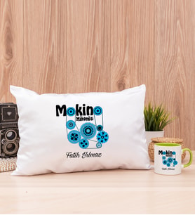 Makine Mühendisi Dikdörtgen Yastık ve Yeşil Kupa Bardak
