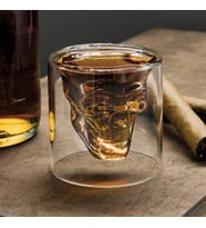 Kuru Kafa Şekilli Viski Shot Bardağı Seti 2li Büyük Boy (STD)