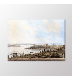 Arty Tablo Galata Kulesinden İstanbul Görünümü Tablo (Karışık)