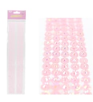 Yapışkanlı Kristal Süsleme Taşları 0,50 cm Çap, 600 Adet Taş, Pembe (STD)