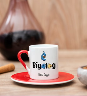 Biyolog Kırmızı Türk Kahvesi Fincanı