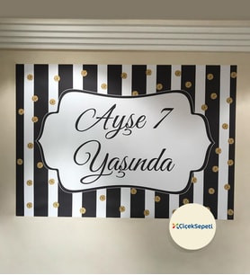 100x70cm Kişiye Özel Doğum Günü, Baby Shower, Parti, Kutlama Arka Fon Afişi