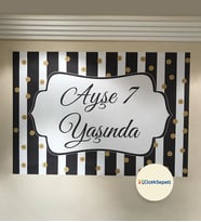 100x70cm Kişiye Özel Doğum Günü, Baby Shower, Parti, Kutlama Arka Fon Afişi