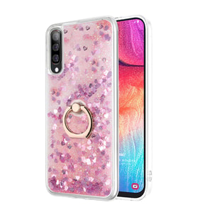 Microsonic Samsung Galaxy A50 Kılıf Glitter Liquid Holder Pembe