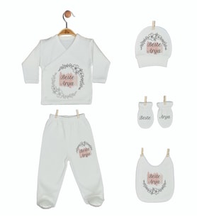 Pia Baby Gl 1908-05 İsme Özel Beşli Zıbın Set
