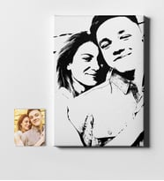 BK Gift Kişiye Özel Silüet Kanvas Tablo 50x70cm 2