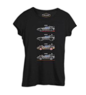 Back to the Future - Kronoloji Siyah Kadın Tshirt