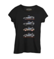 Back to the Future - Kronoloji Siyah Kadın Tshirt