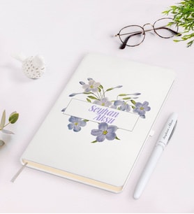 BK Gift Kişiye Özel Kadınlar Günü Tasarımlı Beyaz Defter Kalem Seti-11
