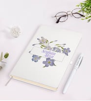 BK Gift Kişiye Özel Kadınlar Günü Tasarımlı Beyaz Defter Kalem Seti-11