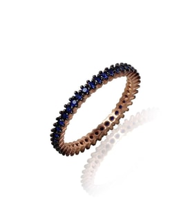 Söğütlü Silver safir taşlı tek sıralı tamtur (Gümüş)