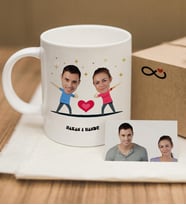 BK Gift Kişiye Özel Karikatür Beyaz Kupa Bardak  1