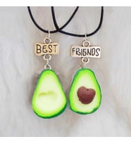Avokado Best Friends 2li BFF Arkadaşlık Suni Deri İpli Kolye