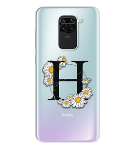 Papatya Harf Tasarım Süper Şeffaf Silikon Telefon Kılıfı Xiomai Redmi Note 9 H-H