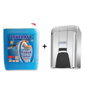 Palex Krom İnter Mini Köpük Sabun Dispenseri + Powermax 5 KG Köpük Sabun-3452-D-K