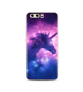 Unicorn Tasarımlı Süper Şeffaf Silikon Telefon Kılıfı Huawei P10    