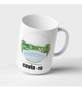 Koronavirüs Covid 19 Kupa Bardak Kişiye Özel Hediye G19