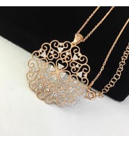  GÜMÜŞ ROSE YAŞAM ÇİÇEĞİ KOLYESİ  