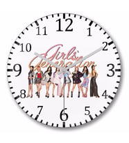 Girls' Generation Holiday Night  Duvar Saati Bombeli Gercek Cam