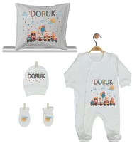 Pia Baby Gl 1918-04 İsme Özel Yastık Tulum Set