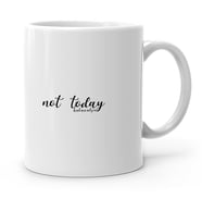 BK Gift Kişiye Özel Not Today Tasarımlı Beyaz Kupa Bardak  1