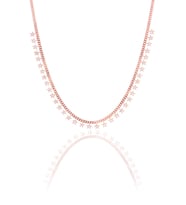 Söğütlü Silver Gümüş rose zirkon taşlı gurmet zincirli yıldız kolye