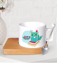 BK Gift Kişiye Özel En İyi Öğretmen Ahşap Altlıklı Seramik Fincan-9 (Beyaz)