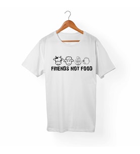 Vegan-Friend Not Food Beyaz Tişört
