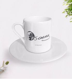 BK Gift Kişiye Özel Atatürk Temalı Türk Kahvesi Fincanı-20 (Beyaz)