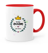 BK Gift Kişiye Özel Kraliçe Annem Kırmızı Kupa Bardak  1
