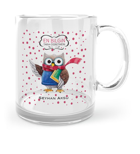 BK Gift Kişiye Özel Tarih Öğretmeni Cam Kupa Bardak  3