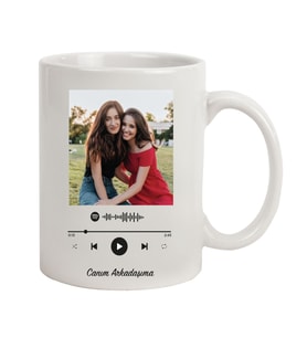 Kişiye Özel Fotoğraf Baskılı Spotify Kupa Bardak
