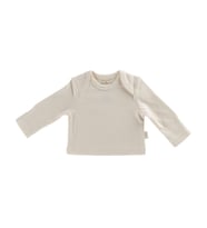 Naturaborn GOTS Organik Sertifikalı Yenidoğan Zarf Yakalı Uzun Kollu T-Shirt (Natural)