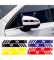Fiat Punto ayna sticker etiket şerit - spor tuning görünüm 1pakette 4 renk