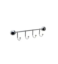 Banyo Havlu Askısı 4 Kancalı Duvara Monte (Gümüş)